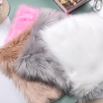 China Nail Art Salon New Soft Leather Manicure Pad Practice Hairy Nail Art Table Fur Mat for sale