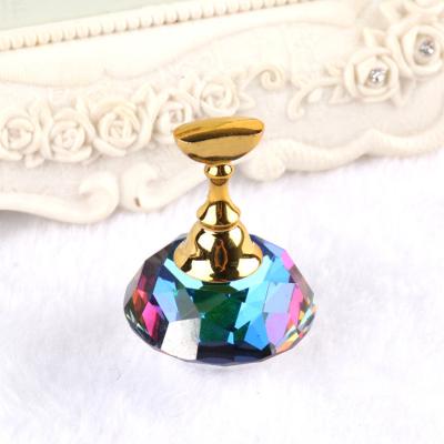 China Nail Art Salon Wholesale Colorful Crystal Diamond Base Magnetic Nail Art Tip Holder Display Stand for sale