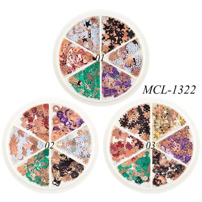 China Easy To Apply Holographic Nail Glitter Accessories Hot Sale Glitter Sequins For Nail Art Decoration for sale