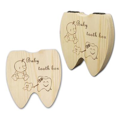 China Wooden Keepsake Organizer China Wooden Kids Teeth Form Milk Teeth Box for sale