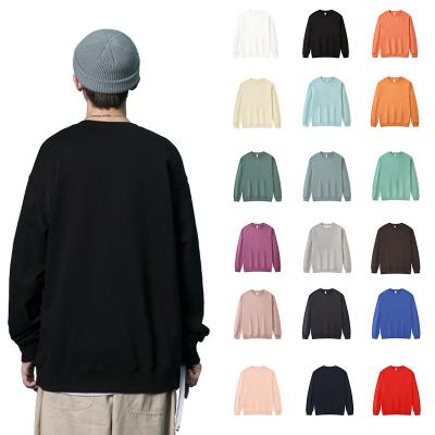 China French Terry Anime Clothes Plus Size Solid Color Anti-wrinkle Cotton Cheap Wholesale Labels Heavy Men's Hoodies and Sweatshirts for sale