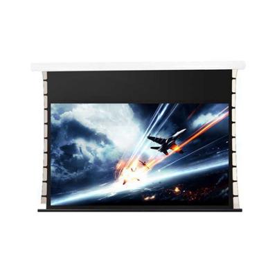 China High Quality 150 Inch Flexible Electric Remote Control Projection Screen Reel Wire Pull for sale