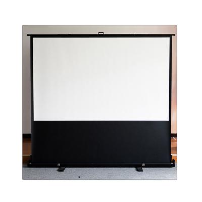 China Flexible Hot Selling Good Quality Clear Pull Up Floor Custom Portable Rising Movie Projection Screen Material for sale