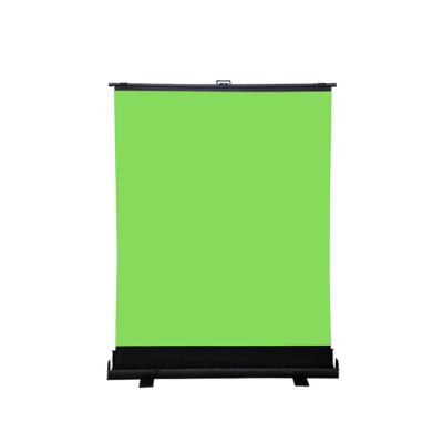 China Flexible The Fine Quality Clear Pull Up Floor Standing Portable Simple Fabric Cloth Projection Screen for sale