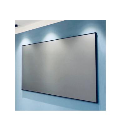 China Flexible Economic Quickly Design Fold Fixed Frame PVC Composite Layer Wall Mounted Theater Floor Projection Screen for sale