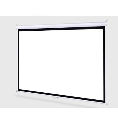 China Various Matt White Manual Machine Canvas Flexible Projection Sale Wall Mount Video Screen for sale