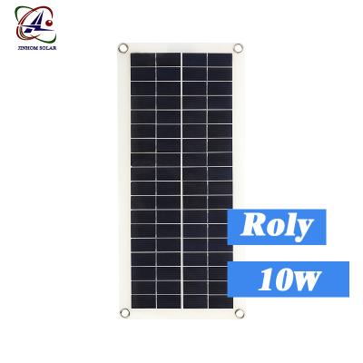 China Dual Portable Polycrystalline Flexible Solar Panels 10w Cycling 18v Output for sale