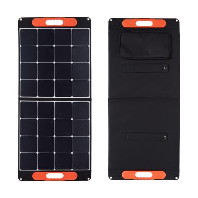 China Custom Foldable Solar Panel System Solar Panel Bag High Efficiency Sunpower Flexible Cell 100W Folding Solar Panel Bag for sale