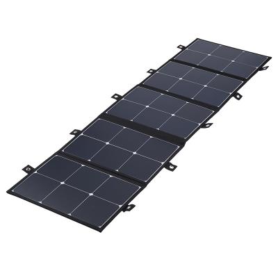 China Solar Panels 100W Portable Waterproof Collapsible Five-Folding Solar Panel Custom High Efficiency for sale