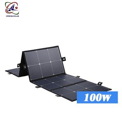 China Mobile Phones 100W Portable Foldable Bag Outdoor Camping Solar Panel Charger For Mobile Phone for sale