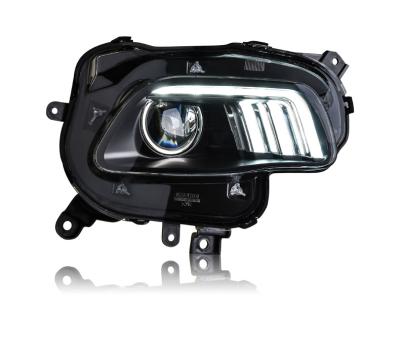 China ABS+PC 2014-2015 For Jeep Cherokee LED Headlight With Bi-xenon Projector Daytime Running Light for sale