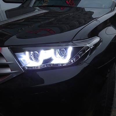 China ABS+PC 2012-2014 Year For Highlander LED Headlights With Projector Lens for sale