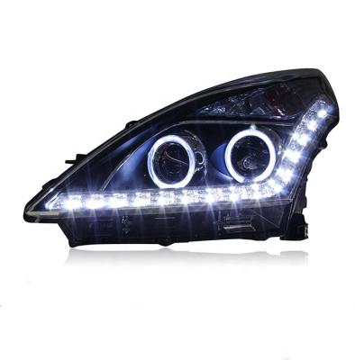 China ABS+PC 2008-2012 For Nissan Teana Headlights Altima LED Headlight DRL Angel Eye Head Lamp for sale