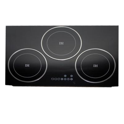 China Commercial Power Saving Induction Cooker 3 Hobs Induction Cooktop Home Kitchen 3 Burner Electric Induction Heating Stove for sale