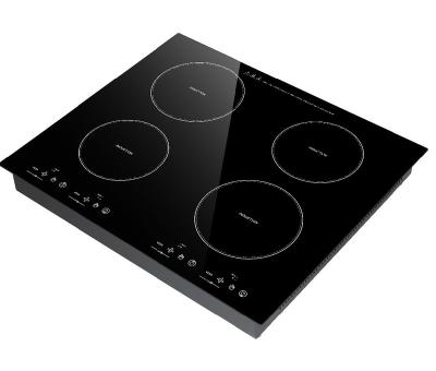 China Eco-Friendly+Smart Electric Induction Cooktop Push Stove Element 4 Burners Black Glass With Touch Control Commercial Induction Cooker for sale