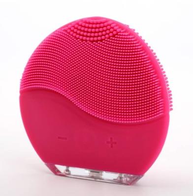 China Skin Tightening Private Label Exfoliator Brush Silicone Electric Facial Cleansing Massager for sale