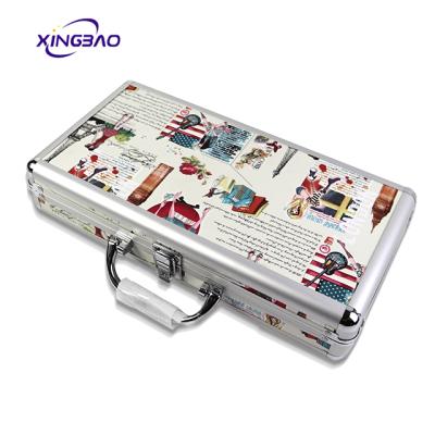 China Fashion Makeup Filter Eyeshadow Travel Vanity Case Aluminum Rectangular Suitcase Eyelash Cosmetic Case for sale