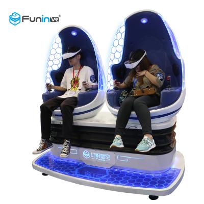 China FuninVR Factory 1.92*1.14*1.93m Two Seats 9D VR Cinema Egg Chair 9D 12D Virtual Reality Simulator for sale