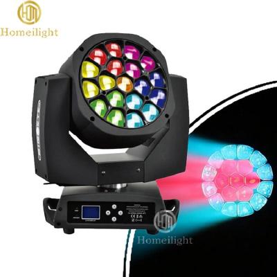 China Luces DJ Stage Light RGBW 4in1 19 x15W Bee Eye K10 Zoom Wash LED Moving Head Light Te koop