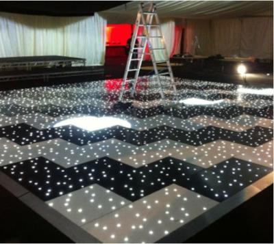 China IP65 Rated Black LED Starlit Dance Floor for Portable DJ Lighting and 9kg Weight for sale