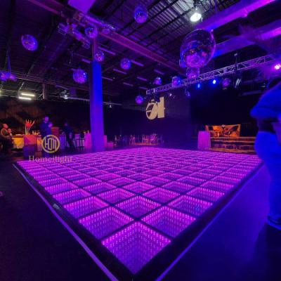 China Wholesale RGB LED Dance Floor LED 3D Mirror Abyss Dance Floor 3D DJ Stage Lighting Floor For Stage Show Event for sale