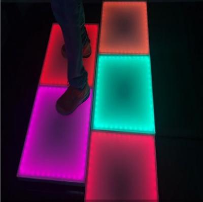 China New Arrival Pressure Sensitive Inductive LED Dance Floor for Night Club Event Disco Dj for sale