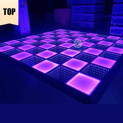 China Indoor / Outdoor 3D Mirror Frost LED Dance Floor Tiles Para Disco Igreja Aluguel de casamento à venda