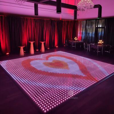 China 1- P7.5cm Portable Pixel Light Tempered Glass Video Dance Floor for Night Club Party for sale