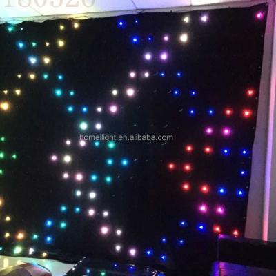 Cina DJ Performance Double Decker Fireproof Velvet LED Vision Curtain con telecomando in vendita