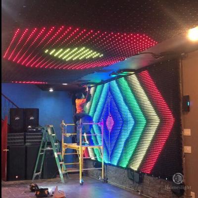 China RGB 3in1 P18cm P10cm LED Vision Star Vorhang für Hochzeitsdisco Bühnenhintergrund zu verkaufen