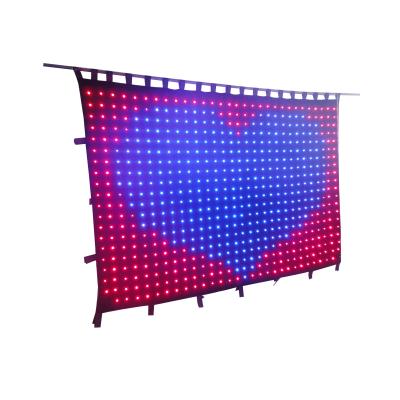 Cina IP33 Flessibile tenda a LED Sfondo per il palcoscenico di nozze P18cm 3*4m tenda a schermo a LED in vendita