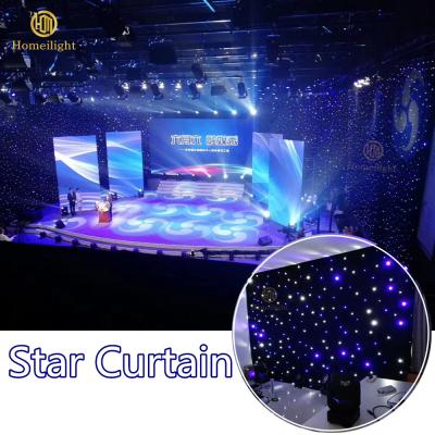 China 6000K LED Star Curtain Backdrop Duplo Decker material de veludo à prova de fogo para o palco à venda