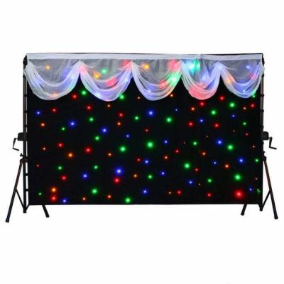 Chine Étoile de théâtre de la fête de scène tissu LED lumière avec DMX512 mode de commande RGBW Star Rideau à vendre