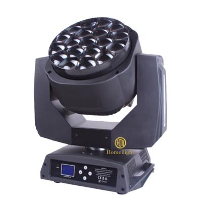 China 19pcs*15W LED Bee Eye LED Zoom Moving Head Light RGBW With Multiple Strobe Effects for sale