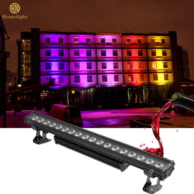 China 18*12w RGBW 4in1 Waterdicht LED Wandwasser Licht Een Meter Lang Hoog Vermogen Te koop