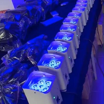 Κίνα Η σκηνή DMX512 LED σκηνικό φως, γάμος DJ uplighting RGBWAUV 6in1 προς πώληση