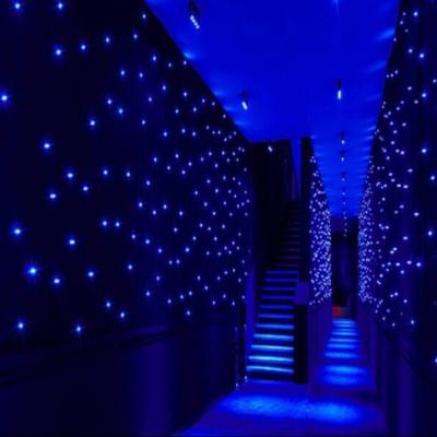 China 8CH Christmas Star Curtain Lights IP33 Rated For Stage Backdrop DJ Blue White Decoration for sale