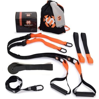 China Wellshow Sports Suspension Trainer Bodyweight Suspension Resistance Training Straps Universal Straps Kit Workout Straps for sale