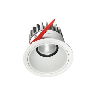 China Modern Dimmable Led Lights Round Cutout Aluminum Body Spot Down Light COB Chip Recessed LED Downlight for sale