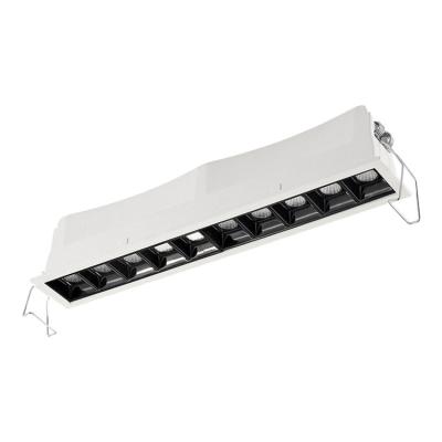 China Modern Aluminum Frame 5W*2 Led Recessed Linear Light Grill Downlight Mini Wall Washer Spotlight Anti-glare For Desk for sale