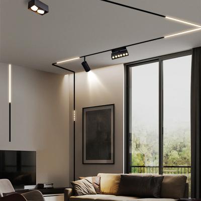 China Modern Led Magnetic Track Lighting System Track Light Surface DC48v Dimmable Indoor Lights 3 Years Warranty for sale