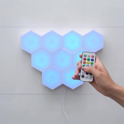 China Modern Creative Quantum LED Lamp Hexagon Lights RGB - Bright Colorful LED Lamp Modular Touch Lighting for sale