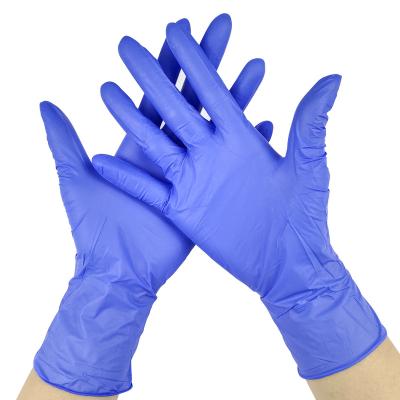 China No Natural Rubber Potein Factory Directly Supply Waterproof Gloves For Examination Medical Examinations Black Box Nitrile Glove for sale