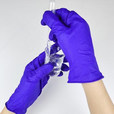 China No Natural Rubber Potein GUSIIE China Powder Free Nitrile Examination Medica Gloves Wholesale for sale