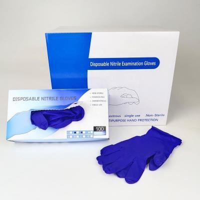 China No Natural Rubber Potein GUSIIE Powder Free Nitrile Disposable Gloves for sale