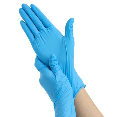 China GUSIIE General Purpose Sales Food Oil Proof Labor Procedure Medical Examination Blue 4mil Nitrile Gloves for sale