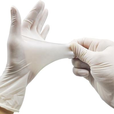 China Wholesale Custom Medical Examination White Or Yellow Latex Examination Gloves With Powder for sale