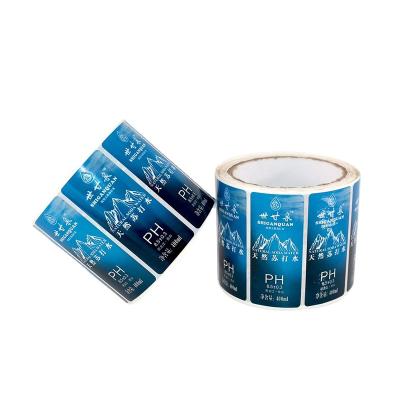 China Custom Water Bottle Label Waterproof Self Adhesive Transparent Label Roll Special Waterproof Label for sale