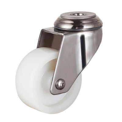 China 304 Stainless Steel Swivel Antirust Brake PP Casters Corrosion Corrosion Mechanical Caster Wheels Antirust Steering Roller Low Noise for sale