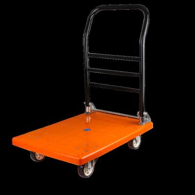 China Factory Wholesale Durable Plastic Folding Four Wheel Platform Hand Truck Hand Cart for sale